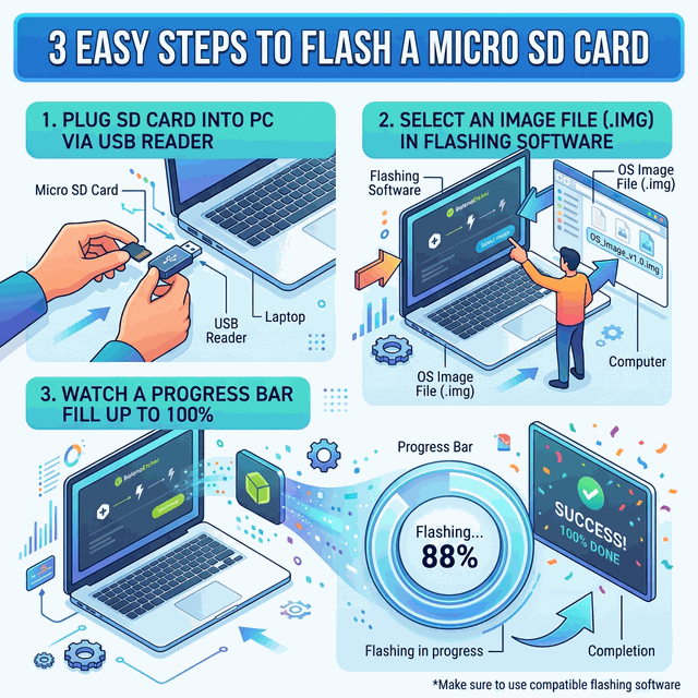 3 steps to flash micro SD card for R36S