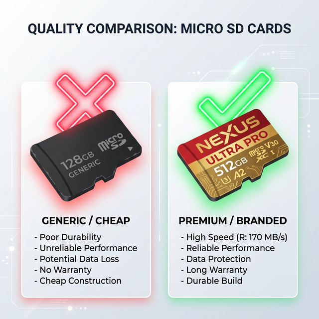 Fake generic SD card vs Real SanDisk SD card